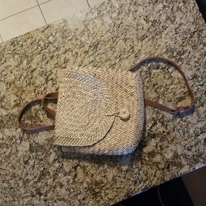 Billabong Straw Backpack Purse 